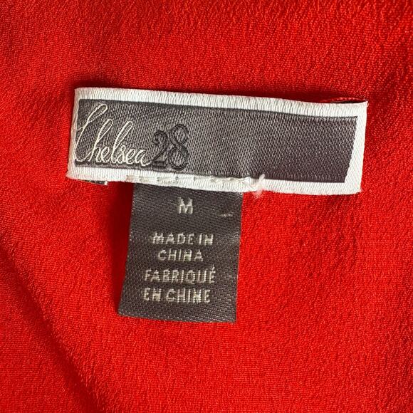 Chelsea28 Womens Red Floral Halter Ruffle Midi Dress Size M Boho Fairy Statement - Picture 3 of 16